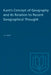 Kant's Concept of Geography and its Relation to Recent Geographical Thought by J. A. May