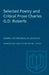 Selected Poetry and Critical Prose Charles G.D. Roberts by William J. Keith, William J. Keith, Douglas Lochhead