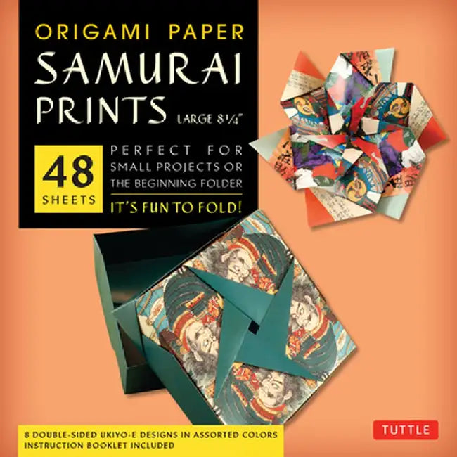 Origami Paper Samurai Prints, Large 8 1/4" [With Booklet] by Tuttle Publishing