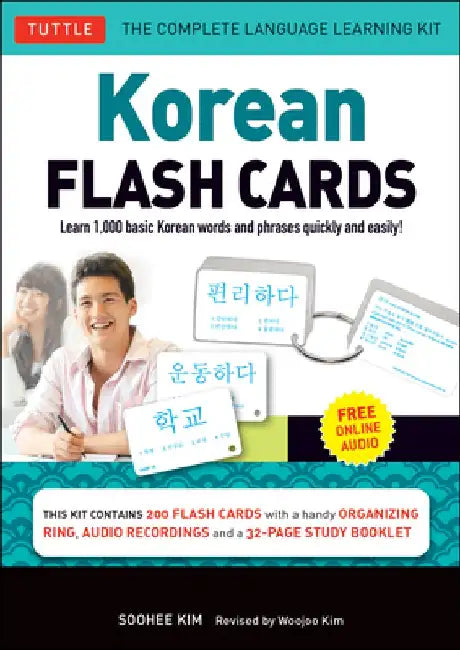 Korean Flash Cards Kit: Learn 1,000 Basic Korean Words and Phrases Quickly and Easily! (Hangul & Romanized Forms) (Audio-CD Included) by Soohee Kim