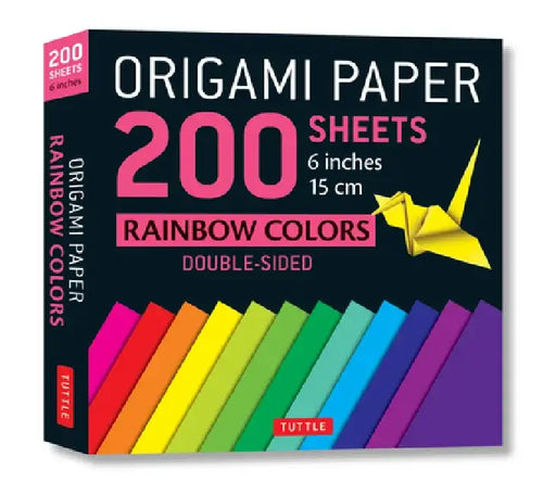 Origami Paper 200 Sheets Rainbow Colors 6" (15 CM): Tuttle Origami Paper: High-Quality Origami Sheets Printed with 12 Different Colors: Instructions f by Tuttle Publishing