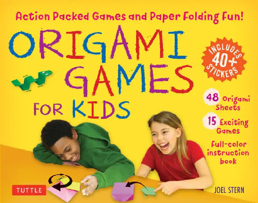 Origami Games for Kids Kit: Action Packed Games and Paper Folding Fun! [Origami Kit with Book, 48 Papers, 75 Stickers, 15 Exciting Games, Easy-To- by Joel Stern