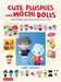 Cute Plushies and Mochi Dolls: Sweet Manga-Style Kawaii Characters to Sew by Eriko Teranishi