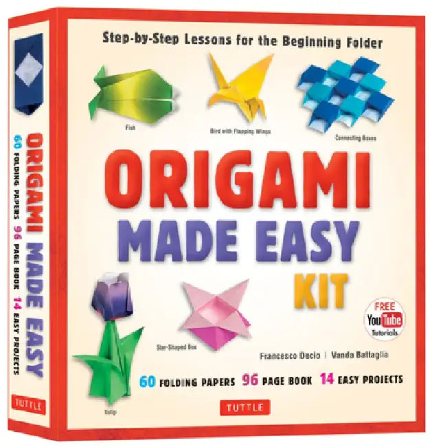 Origami Made Easy Kit: Step-by-Step Lessons for the Beginning Folder: Kit with Origami Book, 14 Projects, 60 Origami Papers, & Video Tutorial by Vanda Battaglia