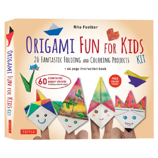 Origami Fun for Kids Kit: Make Colorful and Easy Origami Animals: Kit Includes Origami Book, 98 Papers and 21 Original Projects by Rita Foelker