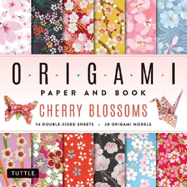 Cherry Blossoms Origami Paper and Book: 20 Easy Models with 96 High Quality Folding Sheets (Double-Sided) by Tuttle Studio