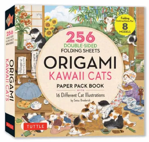 Origami Kawaii Cats Paper Pack Book: 256 Double-Sided Folding Sheets (Includes Instructions for 8 Models) by Setsu Broderick, Tuttle Studio