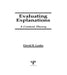 Evaluating Explanations: A Content Theory by David B. Leake