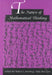The Nature of Mathematical Thinking by Robert J. Sternberg