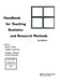 Handbook for Teaching Statistics and Research Methods by Mark E. Ware