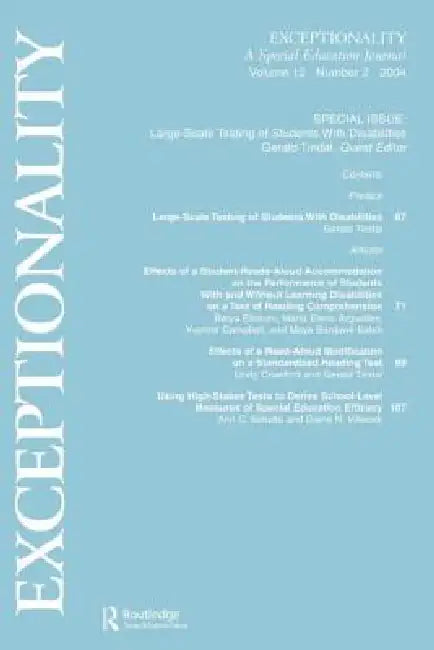 Large-scale Testing of Students With Disabilities: A Special Issue of exceptionality by Gerald Tindal