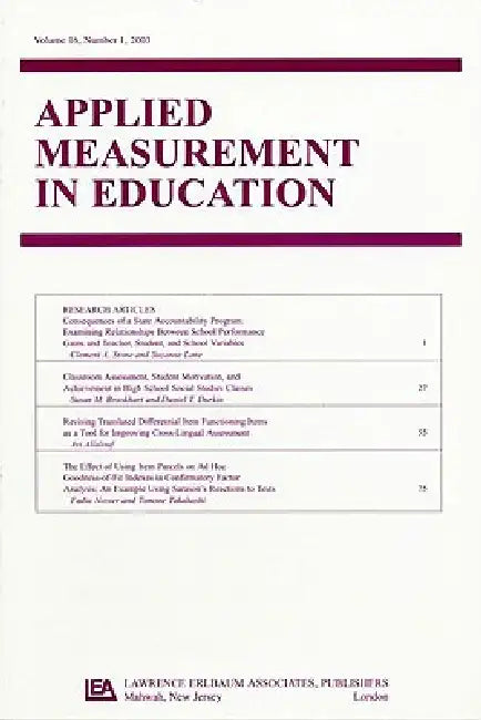Advances in Computerized Scoring of Complex Item Formats: A Special Issue of Applied Measurement in Education by Brian E. Clauser