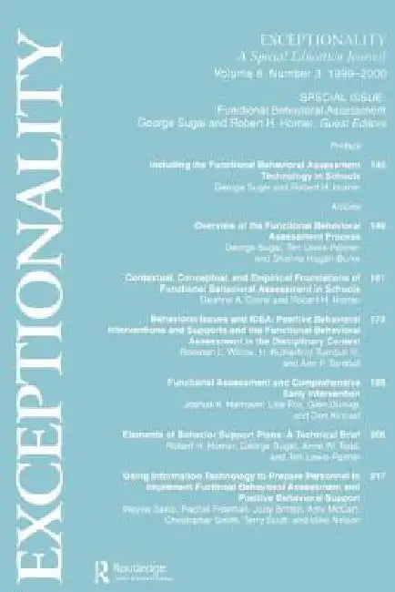 Functional Behavioral Assessment: A Special Issue of exceptionality by George Sugai, Robert H. Horner