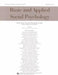 The Social Psychology of Aging: A Special Issue of basic and Applied Social Psychology by Madey Scott F.