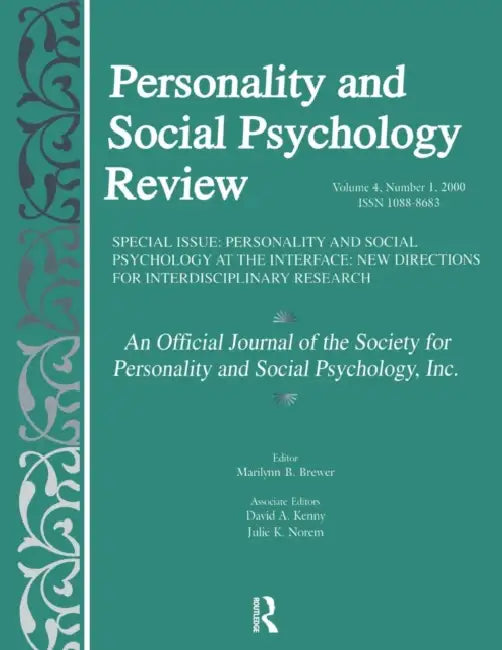 Personality and Social Psychology at the Interface: New Directions for Interdisciplinary Research: A Special Issue of Personality and Social Psycholog by Marilynn B. Brewer