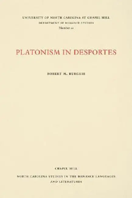 Platonism in Desportes by Robert Burgess