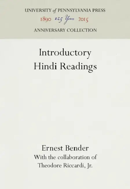 Introductory Hindi Readings, by Ernest Bender, Jr.