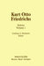 Kurt Otto Friedrichs: Selecta Volume 1 by C. S. Morawetz
