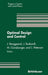 Optimal Design and Control: Proceedings of the Workshop on Optimal Design and Control Blacksburg, Virginia April 8-9, 1994 by Jeff Borggaard