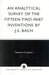 Analytical Survey of the Fifteen Two-Part Inventions by J.S. Bach by Theodore O. Johnson