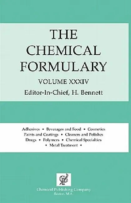 The Chemical Formulary Vol. 34 by H. Bennett