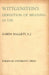 Wittgenstein's Definition of Meaning as Use by Garth Hallett