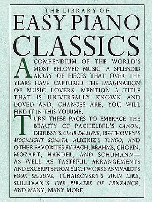Library of Easy Piano Classics by Hal Leonard Corp
