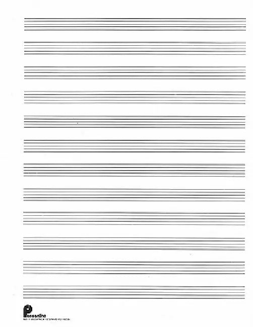 Musipack 3 Ring Filler No. 1 - 12-Stave Manuscript Paper Passantino Music Staff Paper 96 Pages by Hal Leonard Corp