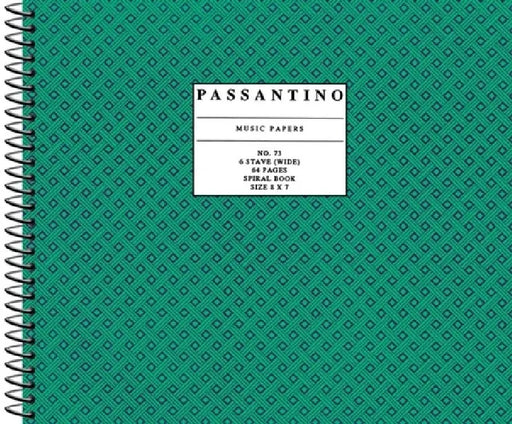 73. Spiral Book 6-Stave: Passantino Manuscript Paper by Hal Leonard Corp