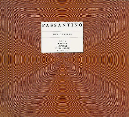 Passantino Music Papers, No. 79, 8 Stave Spiral Book by Hal Leonard Corp