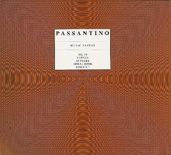 Passantino Music Papers, No. 79, 8 Stave Spiral Book by Hal Leonard Corp