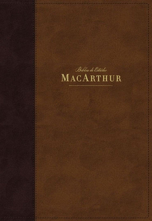 Nbla Biblia de Estudio Macarthur, Leathersoft, Café, Interior a DOS Colores by John F. MacArthur