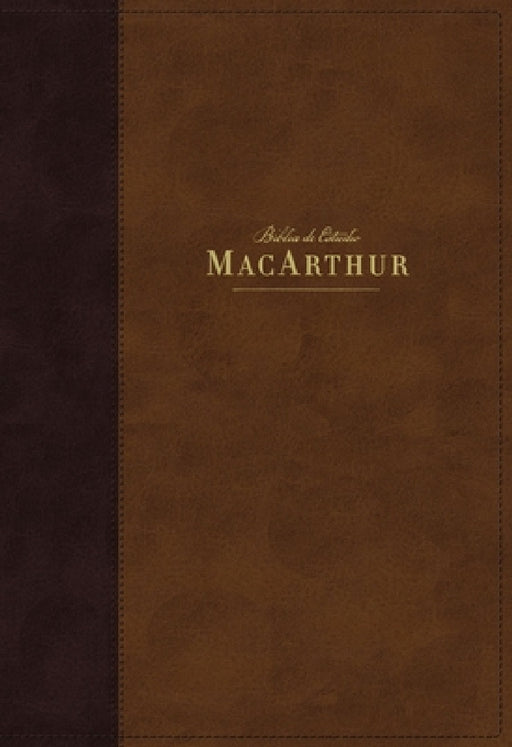 Nbla, Biblia de Estudio Macarthur, Leathersoft, Café, Interior a DOS Colores, Con Índice, Comfort Print by Nbla-Nueva Biblia de Las Américas, Vida, John F. MacArthur
