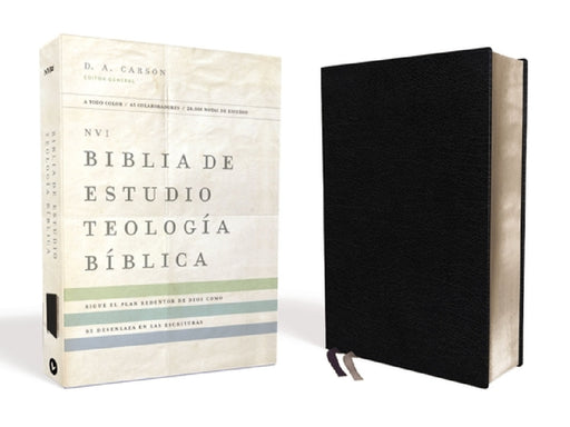Nvi, Biblia de Estudio Teología Bíblica, Interior a Cuatro Colores, Piel Reciclada, Negro: Sigue El Plan Redentor de Dios Como Se Desenlaza En Las Esc by D. A. Carson, T. Desmond Alexander, Richard Hess