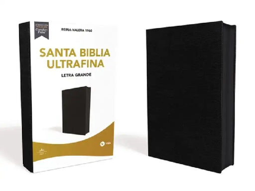 Rvr60, Santa Biblia, Letra Grande, Piel Fabricada, Negro, Con Cierre, Palabras de Jesus En Rojo, Comfort Print by Vida