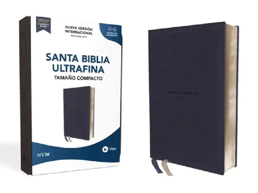 NVI Santa Biblia, Tamaño Compacto, Leathersoft, Azul Marino, Palabras de Jesús En Rojo by Nueva Versión Internacional