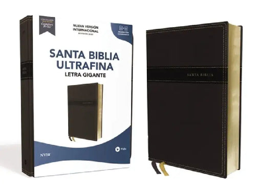 Nvi, Santa Biblia, Revisión 2022, Ultrafina, Letra Gigante, Leathersoft, Negro, Palabras de Jesús En Rojo, Comfort Print by Nueva Versión Internacional