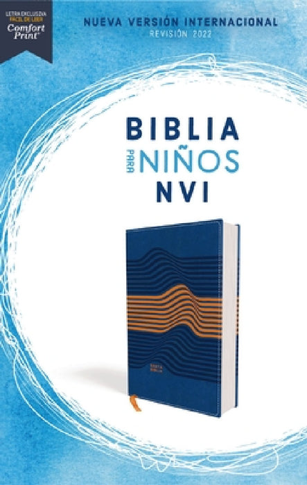 Nvi, Biblia Para Niños, Revisión 2022, Leathersoft, Azul, Comfort Print by Nueva Versión Internacional, Vida