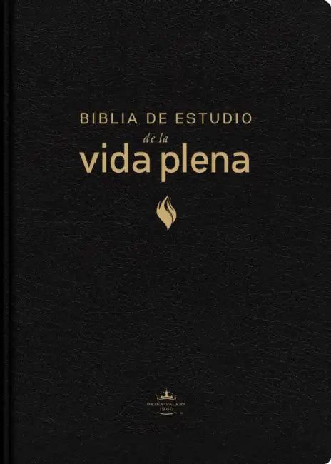 Rvr60, Biblia de Estudio de la Vida Plena, Edición Clásica, Piel Fabricada, Negro, Palabras de Jesús En Rojo, Comfort Print by Rvr 1960- Reina Valera 1960, Vida