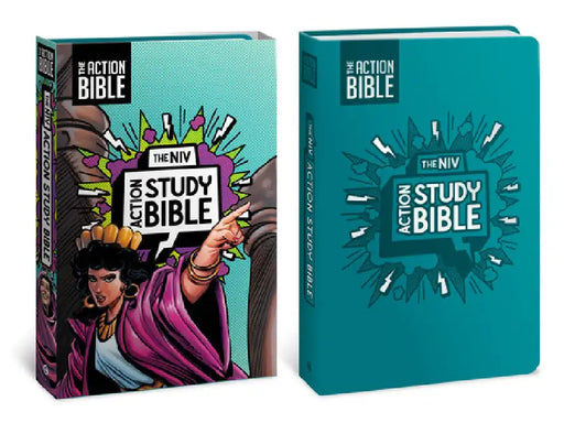 The NIV Action Study Bible, Leathersoft, Aqua, Full Color by David C Cook