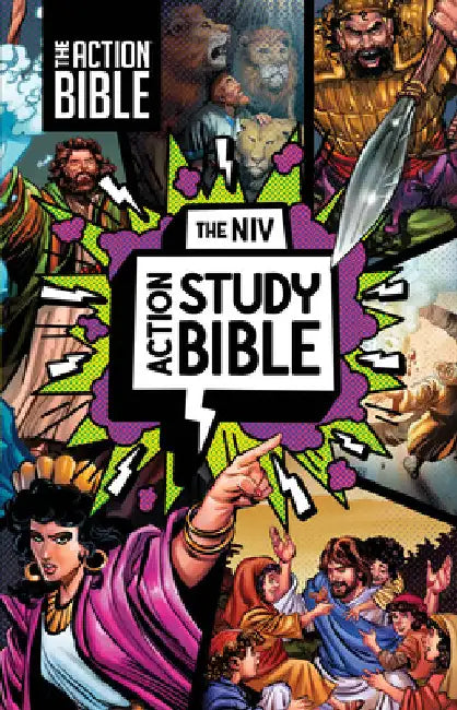The NIV Action Study Bible, Hardcover, Full Color by David C Cook