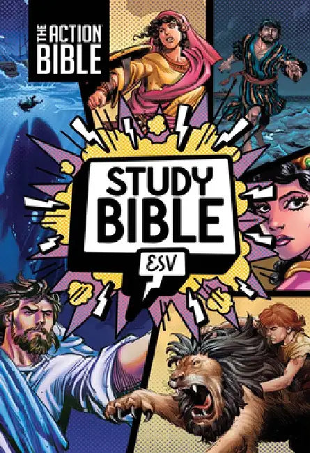 The Action Bible Study Bible Esv, Hardcover, Full Color by David C Cook