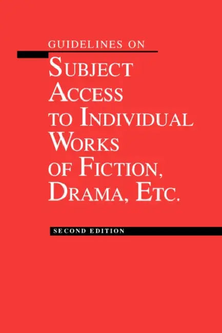 Guidelines on Subject Access to Individual Works of Fiction, Drama, Etc. by Hiroko Aikawa, American Library Association