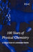100 Years Of Physical Chemistry by Ian W.M. Smith