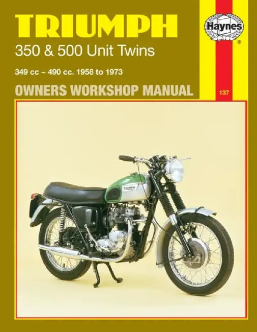 Triumph 350 and 500 Unit Twins Owners Workshop Manual, No. 137: '58-'73 by John Haynes