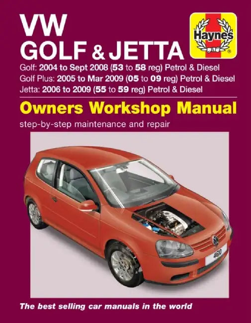 VW Golf (04 - Sept 08), Golf Plus (05 - Mar 09) & Jetta (06 - 09) Haynes Repair Manual by Haynes Publishing