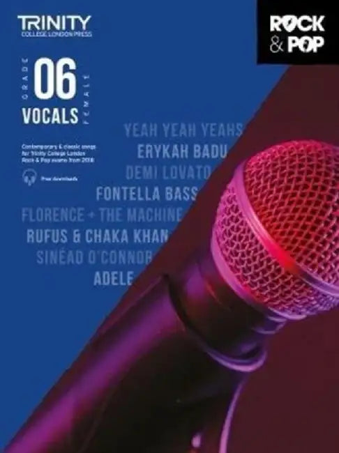 Trinity Rock & Pop 2018 Vocals: Female Voice - Grade 6 by Hal Leonard Corp