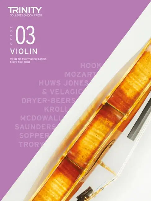 Trinity College London Violin Exam Pieces From 2020: Grade 3 by Trinity College London