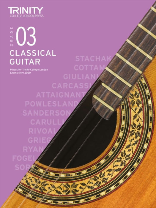 Trinity College London Classical Guitar Exam Pieces From 2020: Grade 3 by Trinity College London