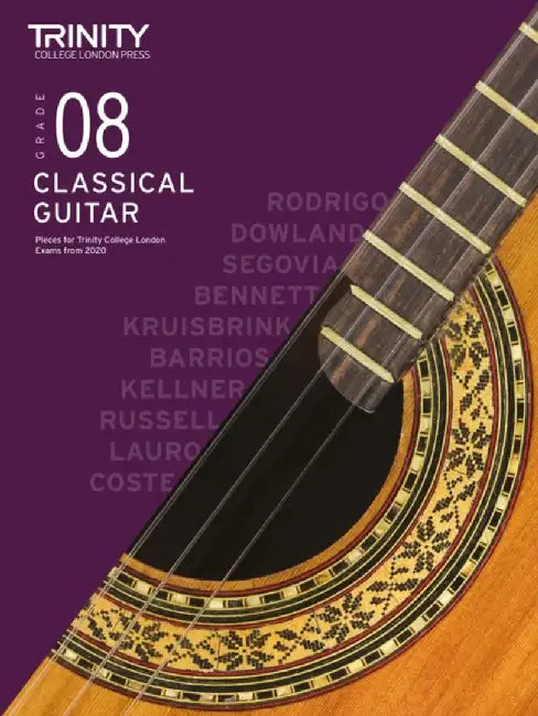 Trinity College London Classical Guitar Exam Pieces From 2020: Grade 8 by Trinity College London